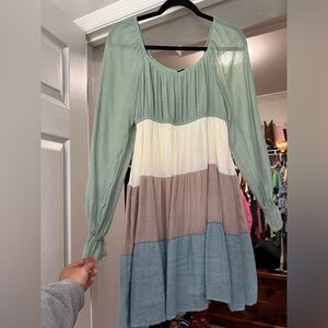 Multi color summer dress- size medium